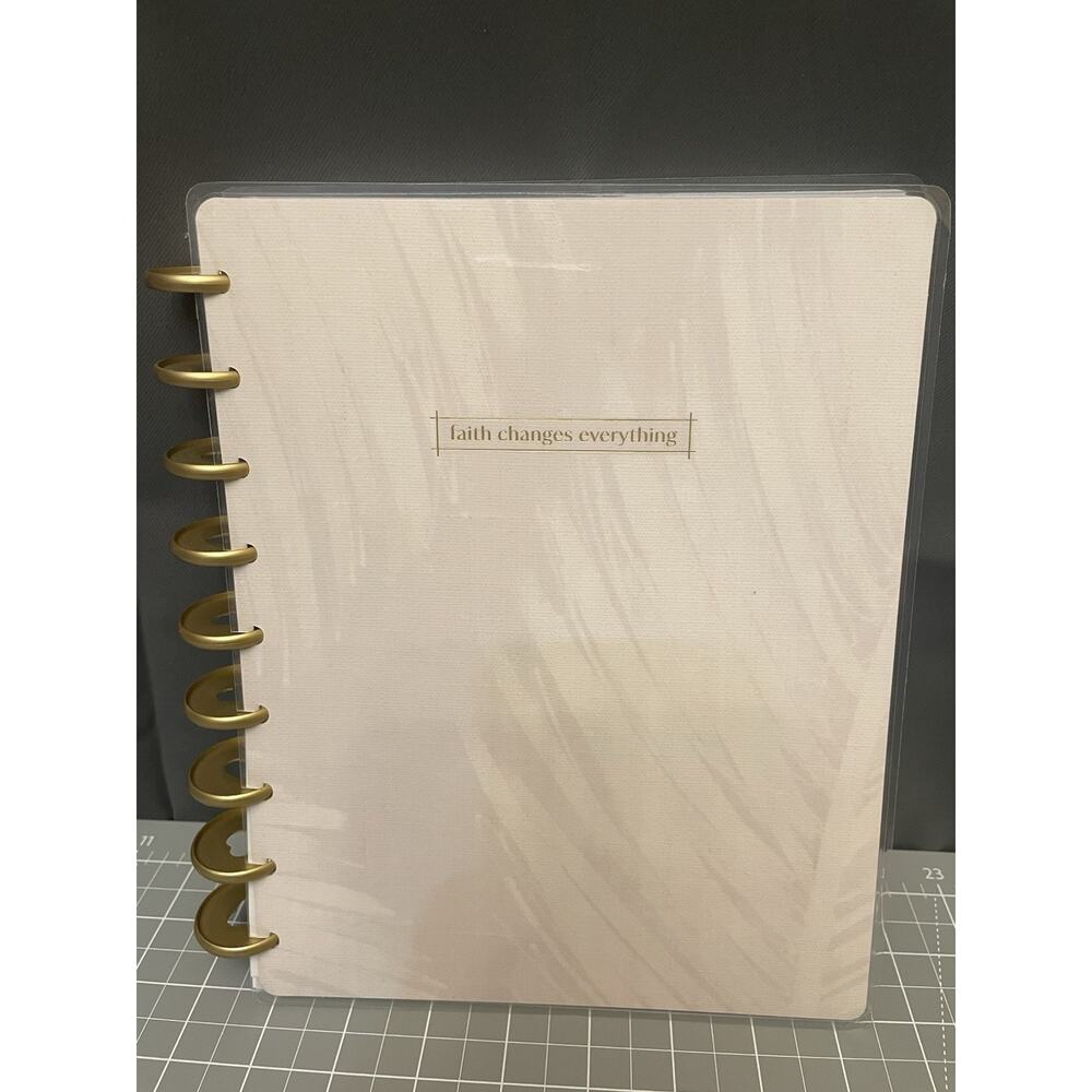 Happy Planner Classic 9 Disc Coastal Faith Layout Undated Planner Neutral (Read)